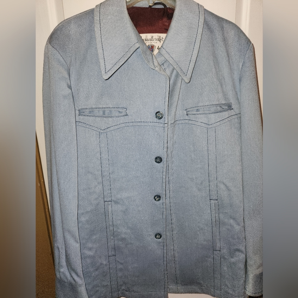 Vintage 70s Mens Corduroy Long Sleeve Jacket/Shirt by Casualcraft
